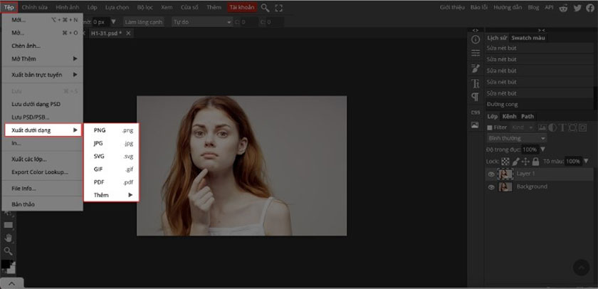 Select the format you want to save and you're done