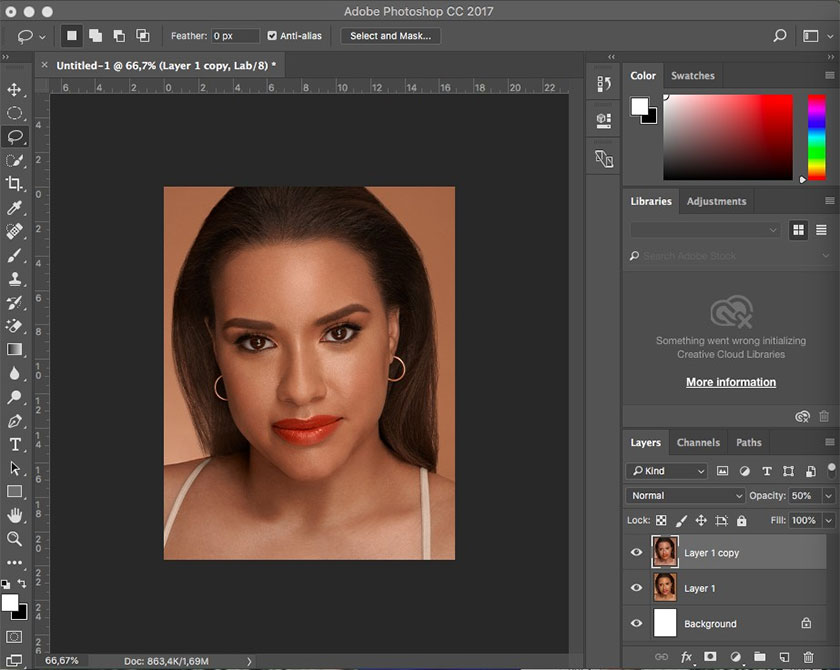 you need to reduce the opacity so that the image is slightly blurred to the appropriate level