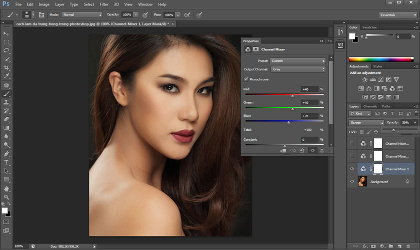 adjust the brightness and darkness by adjusting the parameters in the panel