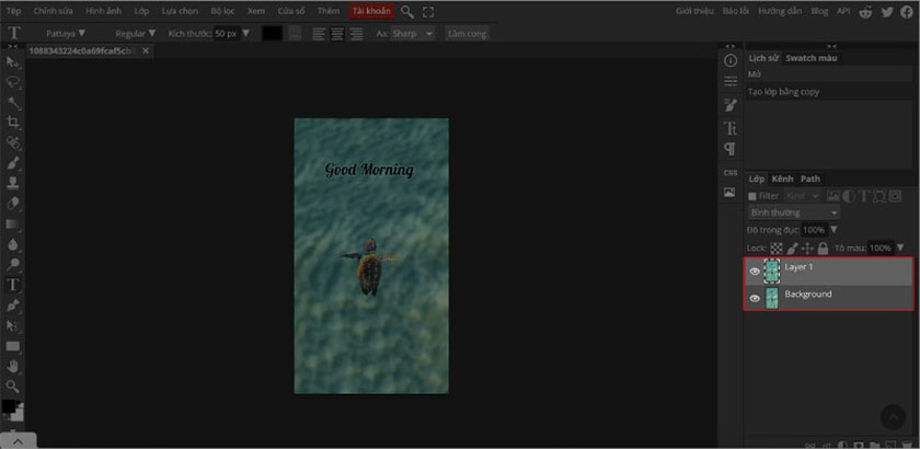 Duplicate the layer by pressing Ctrl + J