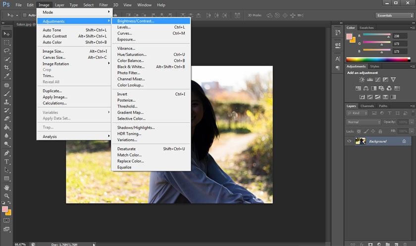 choose Brightness / Contrast