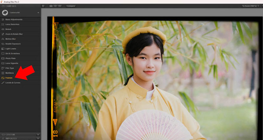 click on Frames to create a photo frame
