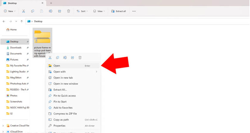 right-click and select Open to open this file