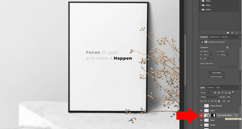 Right-click and select Open to open the photo frame in Photoshop