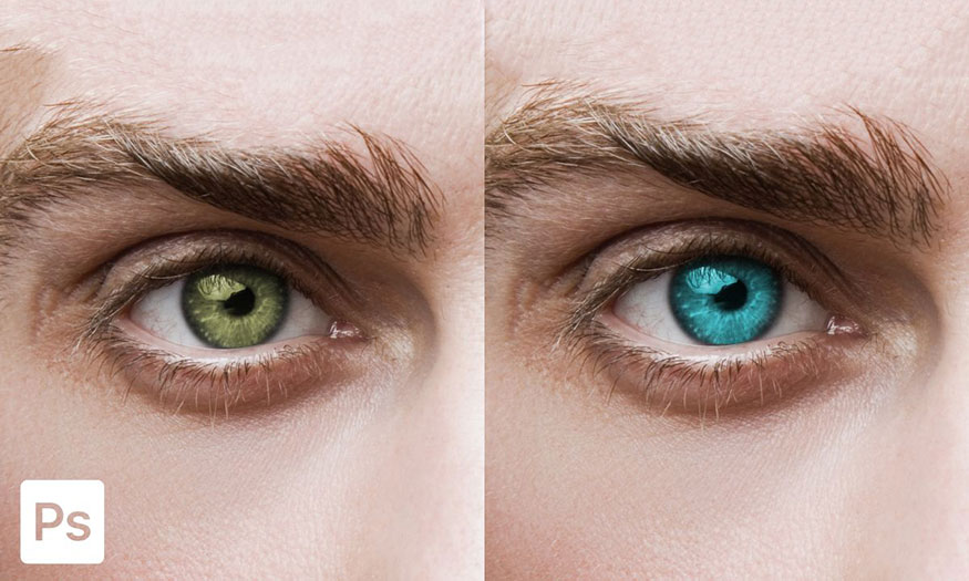 Adjust eye color in Photoshop