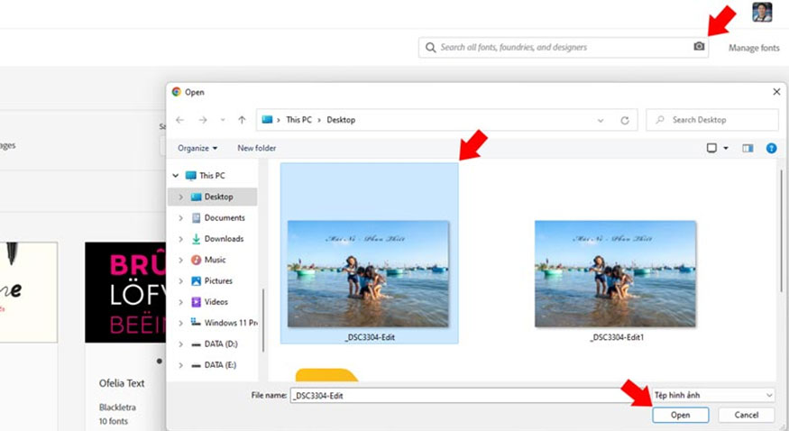 select the image to find the font 