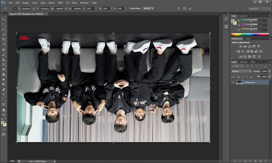 This is a feature that allows the image to be flipped upside down