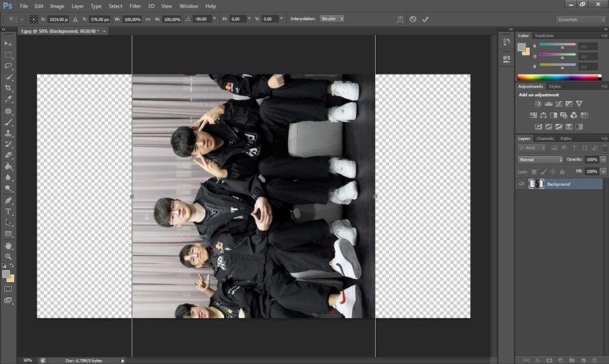 Helps rotate the image 90° but counterclockwise