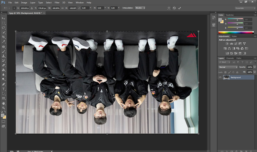 This feature helps flip the image face down