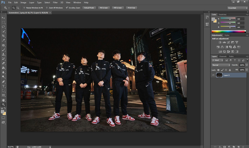 use the keyboard shortcut Ctrl+O to open the image