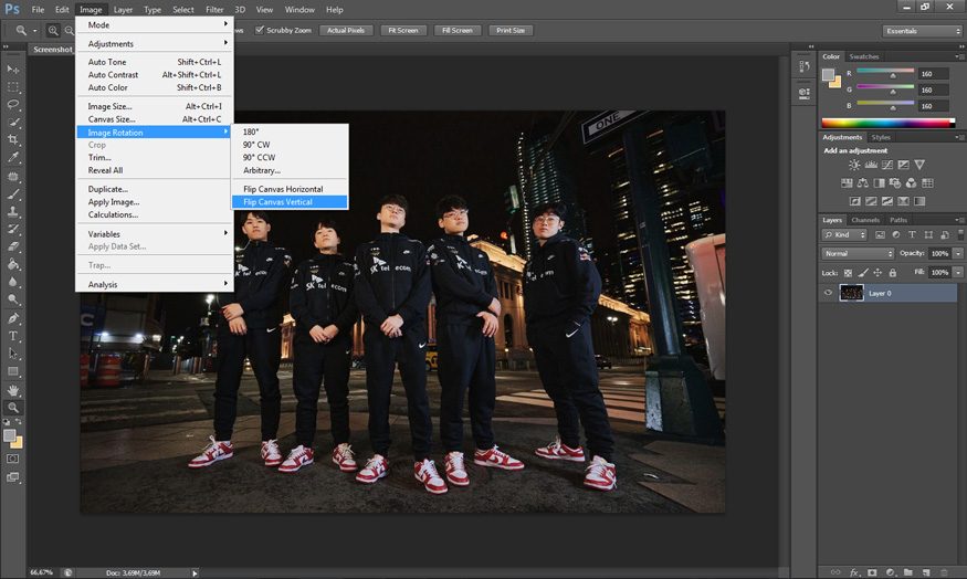select Image Rotation