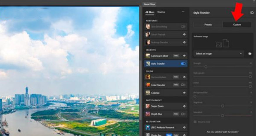 Select an Image to select a sample image