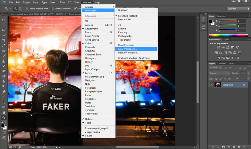 click New Workspace