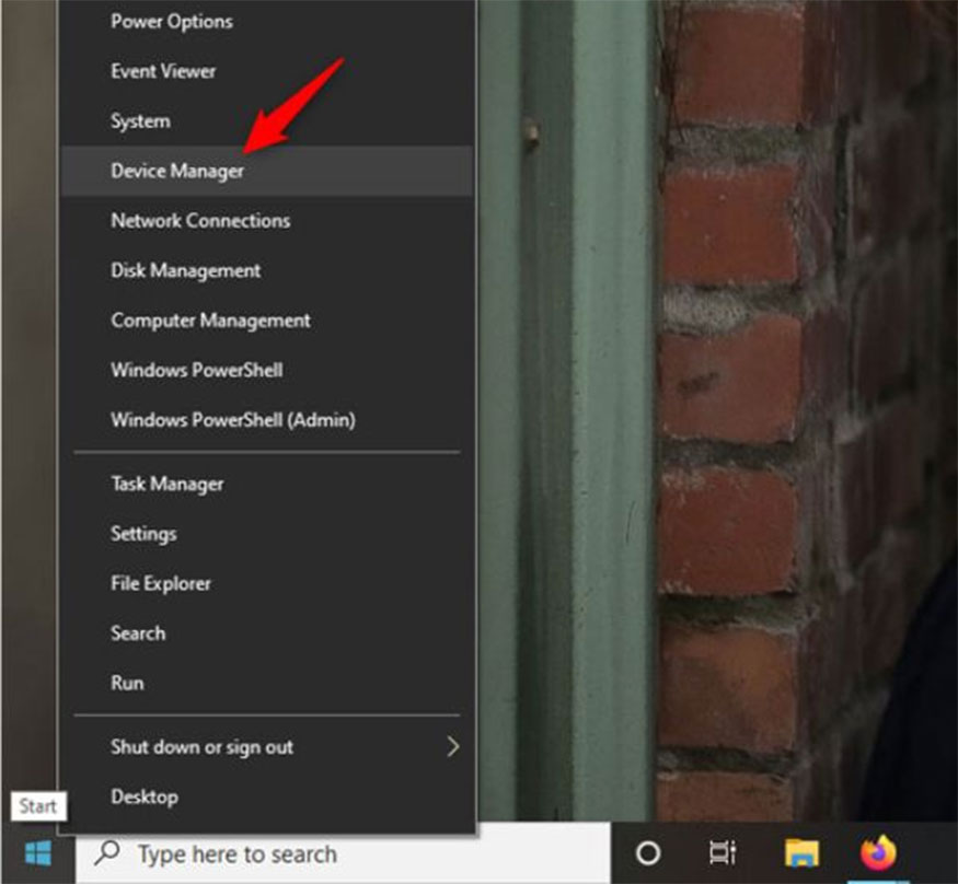 open the Device Manager window