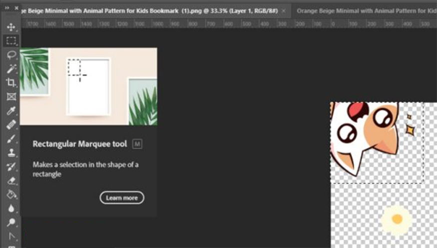 Instructions for separating the background of a gif image with Photoshop