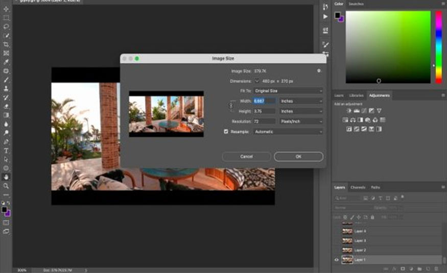 Changing GIF size 