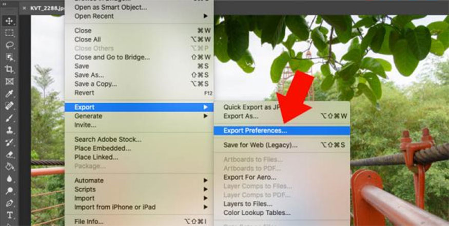 Export using the Save for Web (Old) option 