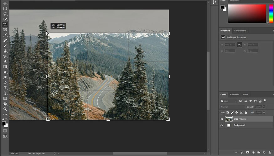 Changing the size of the image