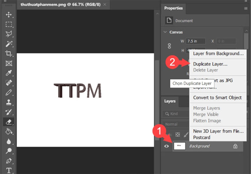  press Duplicate Layer