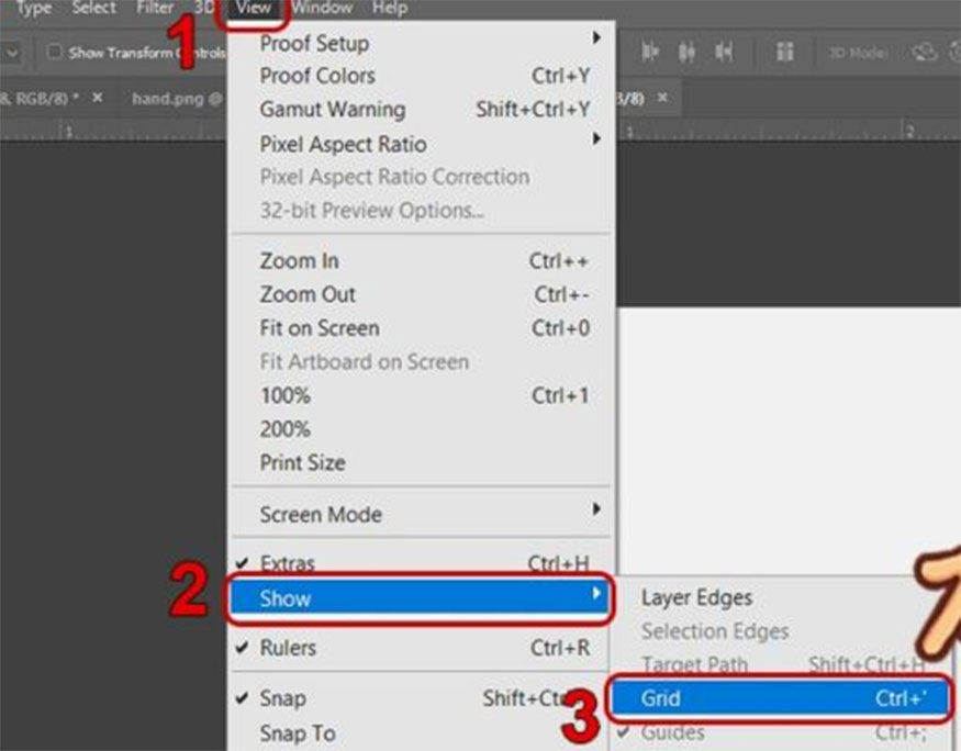 Grid or use the keyboard shortcut Ctrl + ' to operate faster