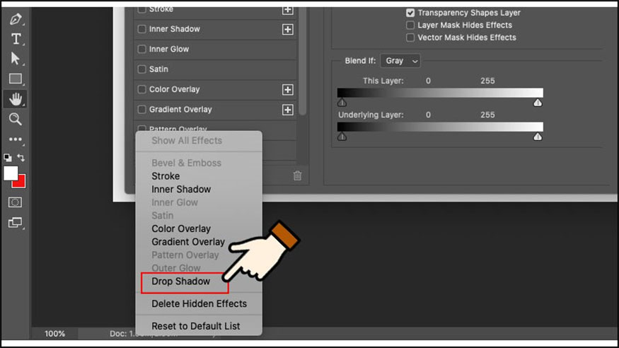 Go to Drop Shadow to increase Distance 
