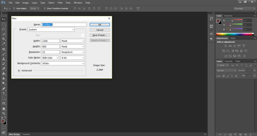 press the keyboard shortcut Ctrl+N