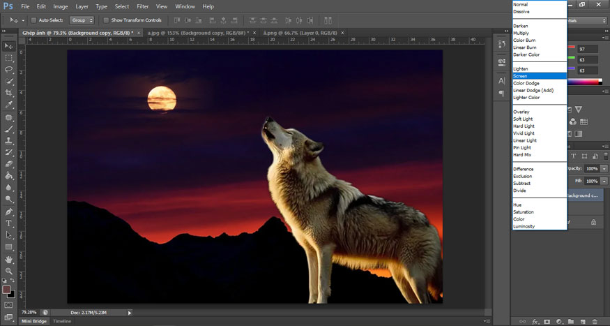 Go to Blending Mode