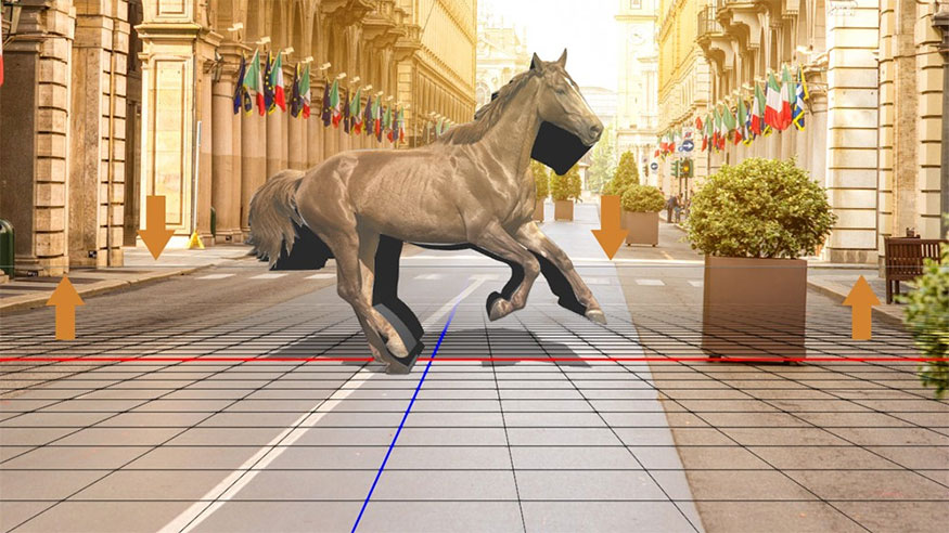 The horizon line in 3D