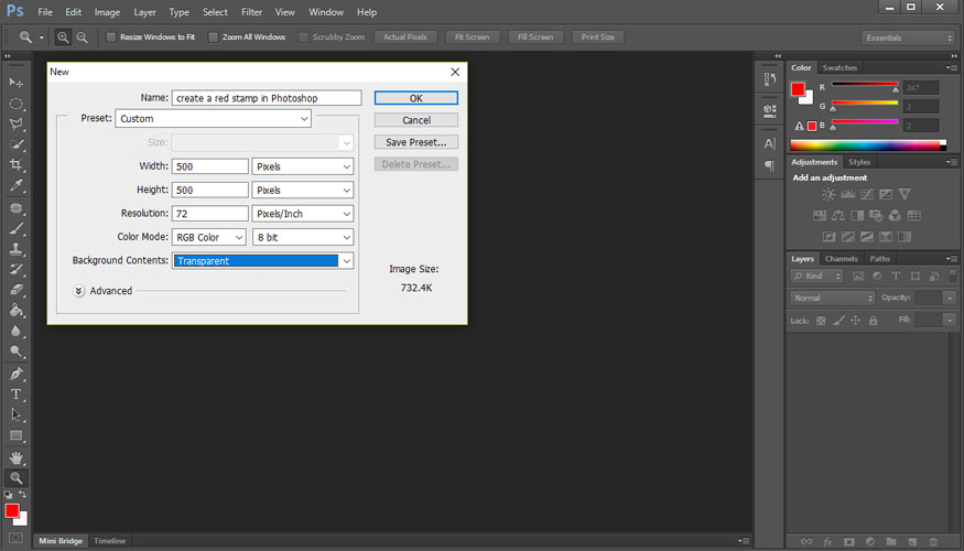 create a new working file