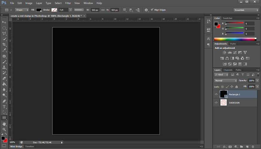 use the Rectangle Tool (U) 