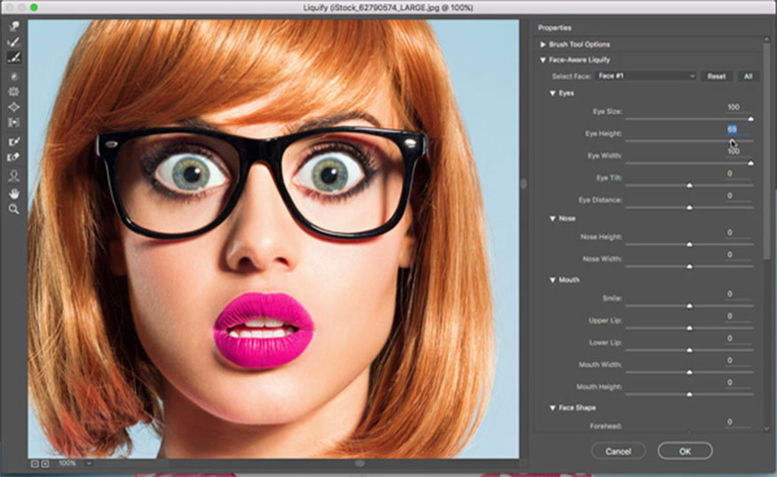 Create big eyes