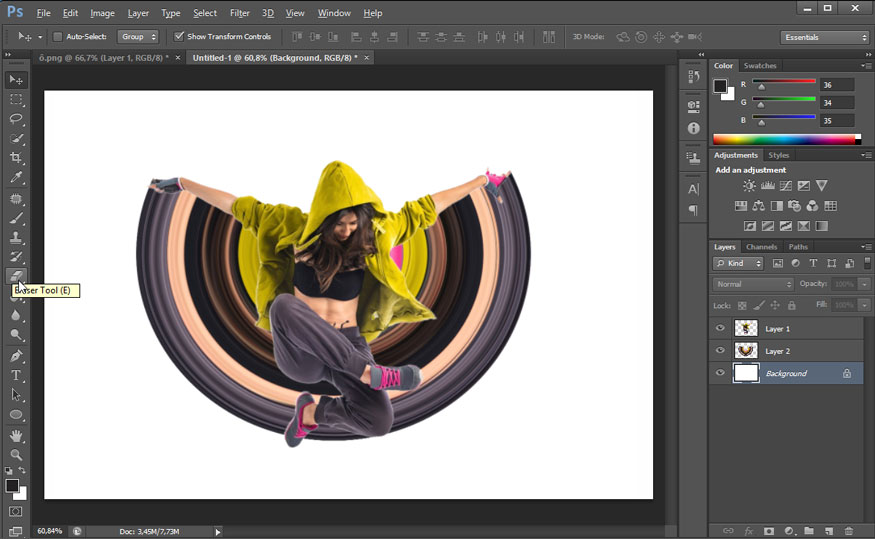 Use the Eraser Tool