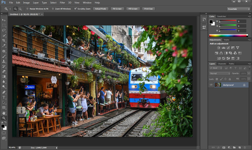  Select the image to blend color