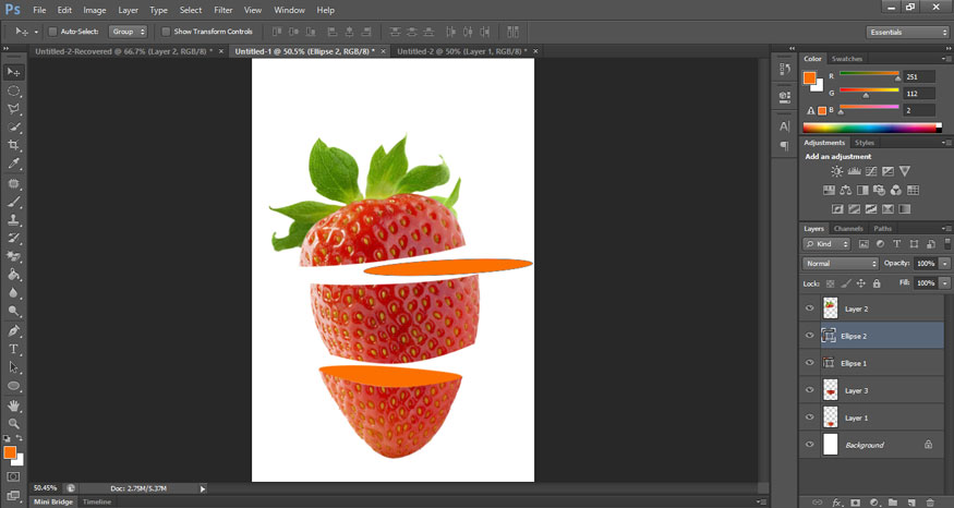 select Ellipse Tool