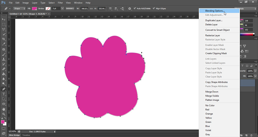 select Blending Mode