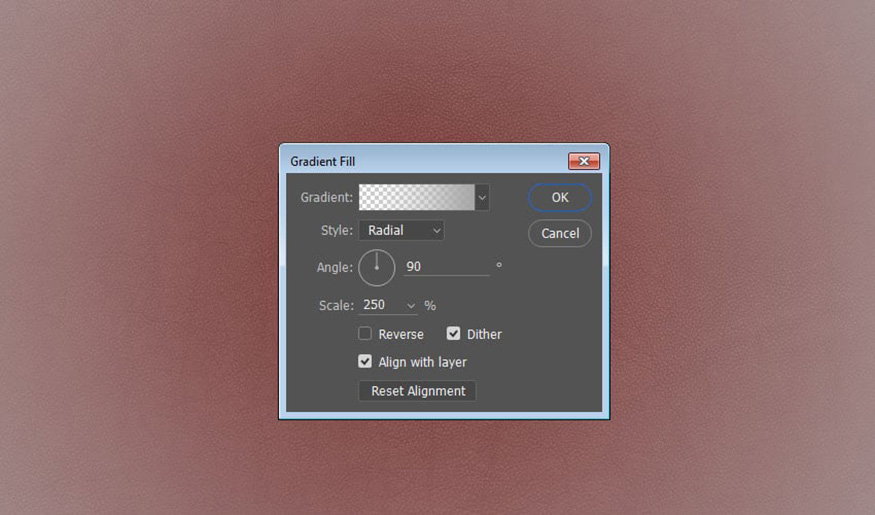 Set Scale to 250 and check the Dither check box