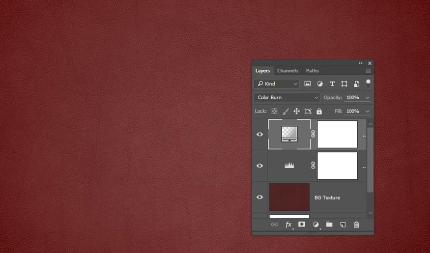 Change the Blend Mode of the Gradient layer to Color Burn