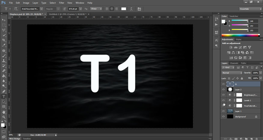 select the Horizontal Type Tool