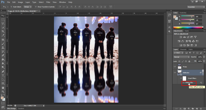 double click on the Motion Blur 