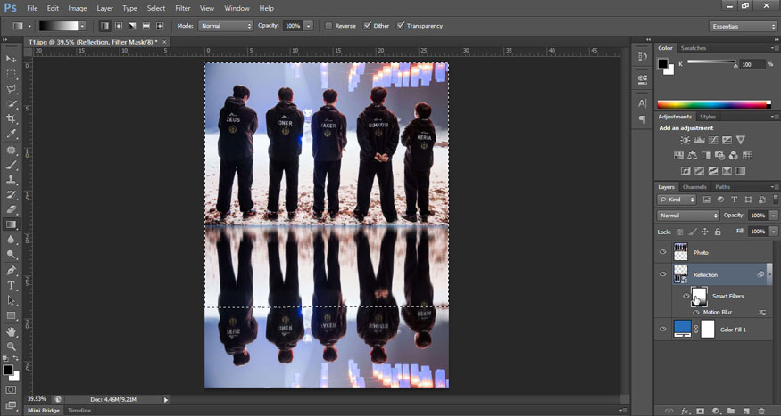 click the Smart Filters layer mask thumbnail