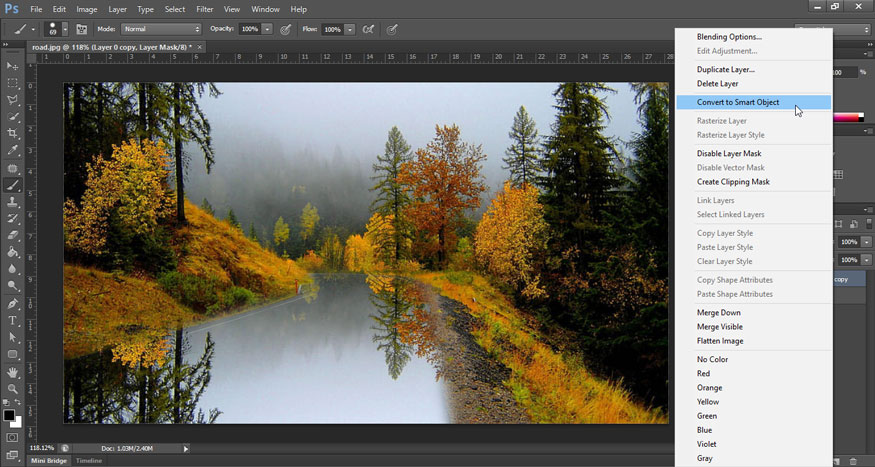 select Convert to Smart Object.