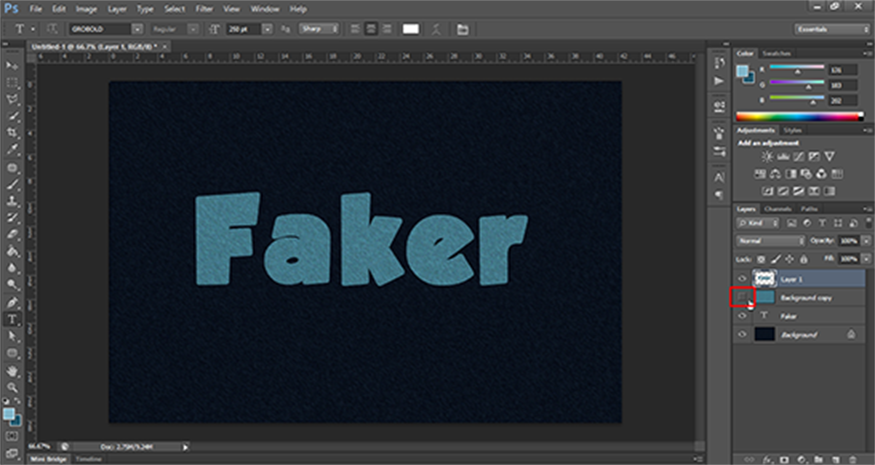 hide the Background copy layer