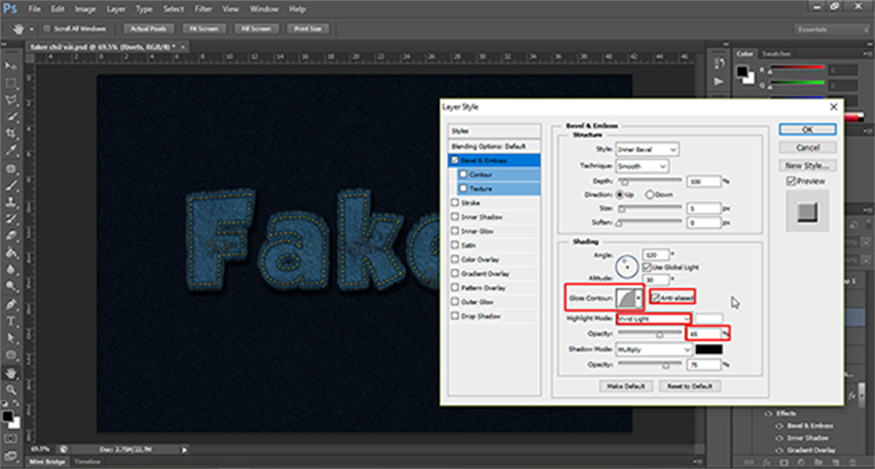 Set the Gloss Contour to Half Round