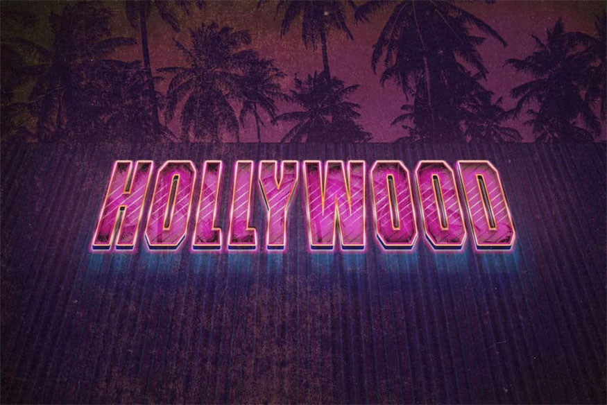 Classic text effects from the 1980s