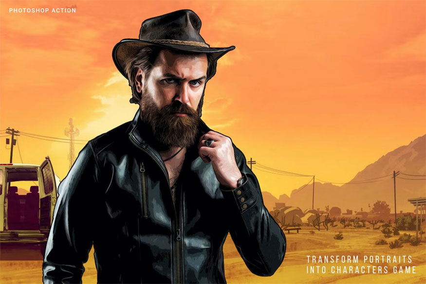 Turn portraits into game characters