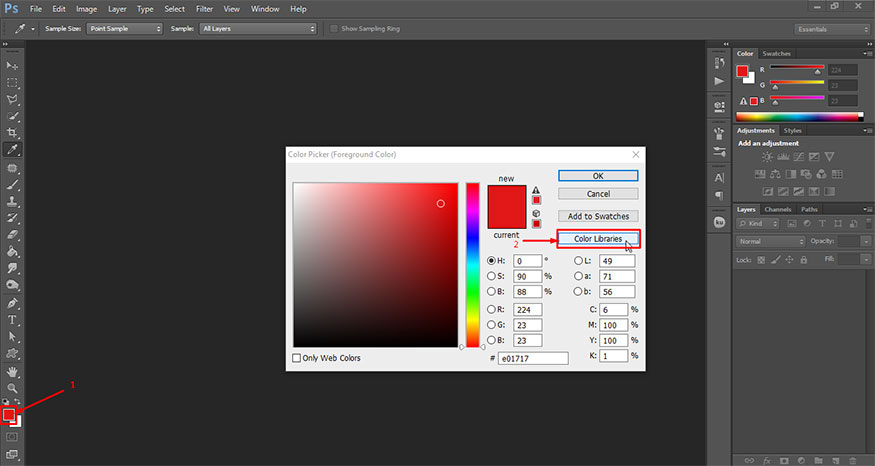 select Color Libraries.