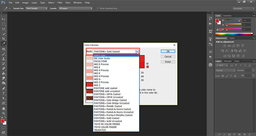 Select Book to see all the available colors. 