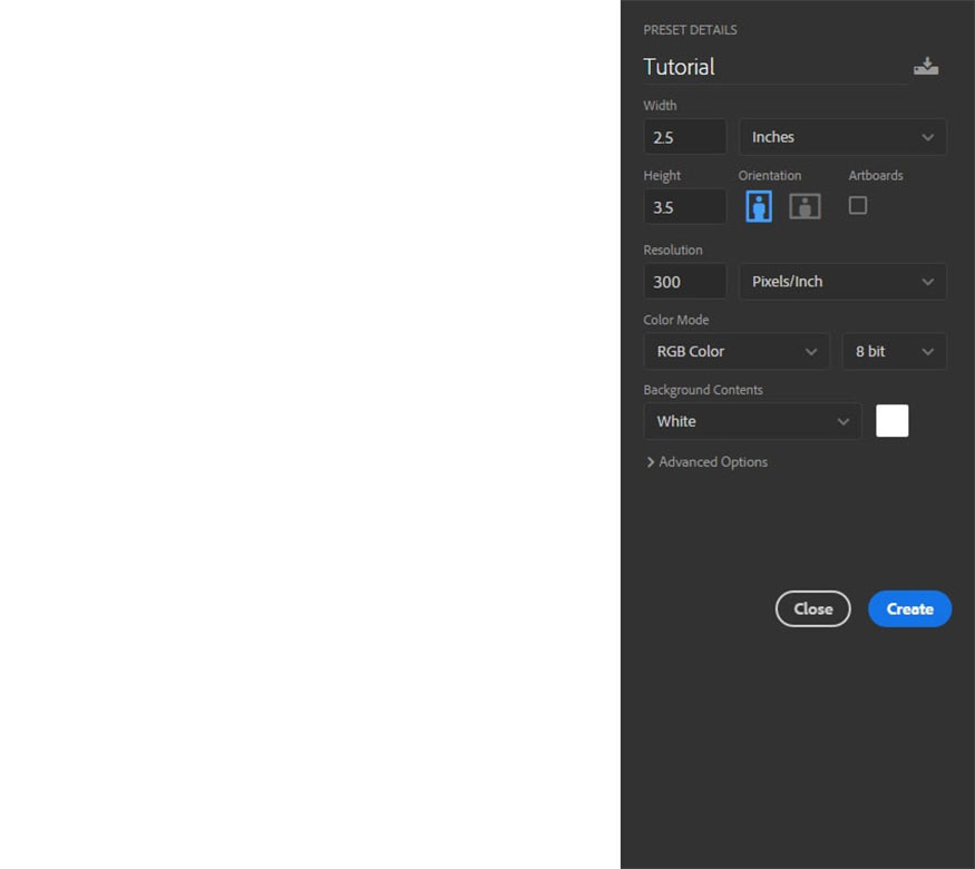 install according to the following parameters