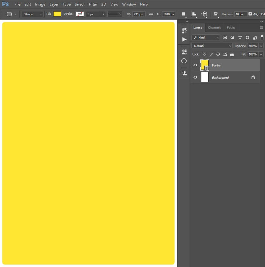 click on the Rounded Rectangle Tool
