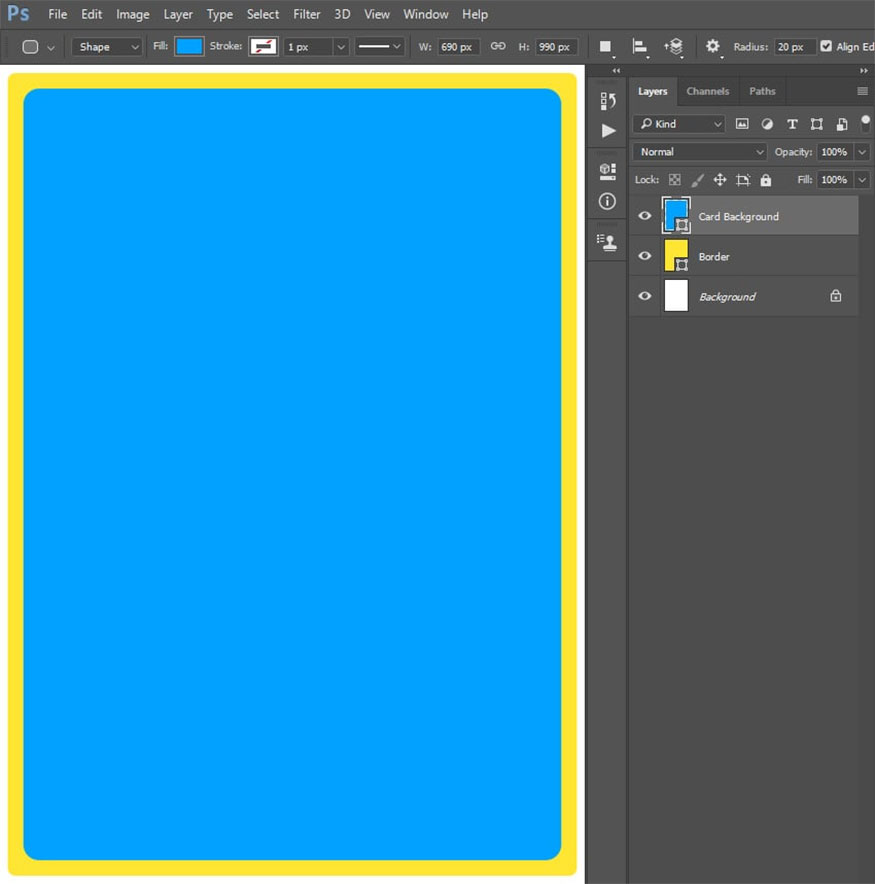 Select the Rounded Rectangle Tool
